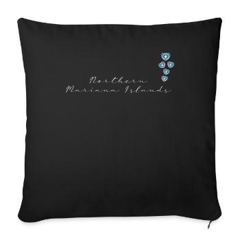 Mariannes du Nord (Îles) - Housse de coussin décorative 45 x 45 cm - noir - Devant