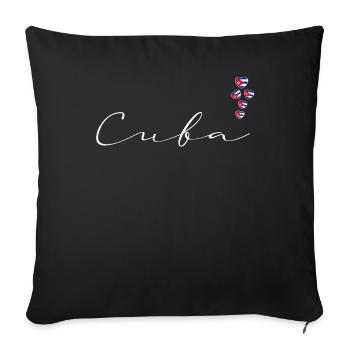Cuba - Housse de coussin décorative 45 x 45 cm - noir - Devant