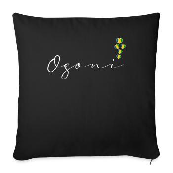 Ogoni - Housse de coussin décorative 45 x 45 cm - noir - Devant