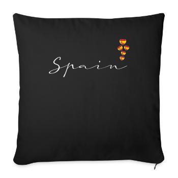 Spanien - Sofakissenbezug 45 x 45 cm - Schwarz - Vorne