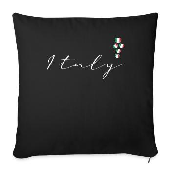 Italie - Housse de coussin décorative 45 x 45 cm - noir - Devant
