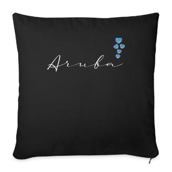 Aruba - Sofa pillowcase 17,3'' x 17,3'' (45 x 45 cm) - black - Front