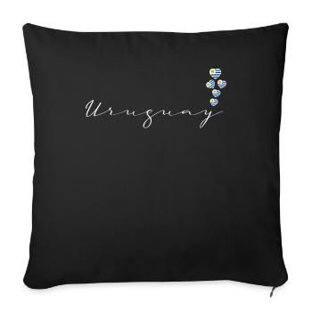 Uruguay - Sofa pillowcase 17,3'' x 17,3'' (45 x 45 cm) - black - Front