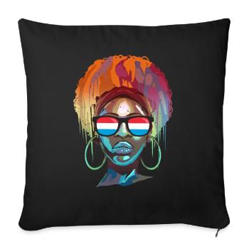 Luxembourg - Sofa pillowcase 17,3'' x 17,3'' (45 x 45 cm) - black - Front