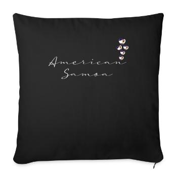 American Samoa - Sofa pillowcase 17,3'' x 17,3'' (45 x 45 cm) - black - Front