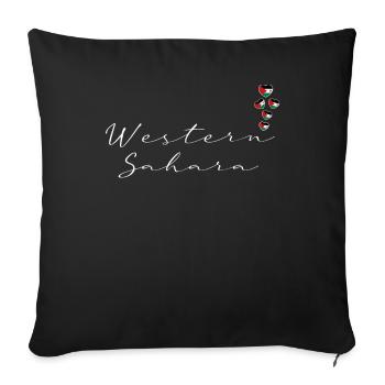 Sahara occidental - Housse de coussin décorative 45 x 45 cm - noir - Devant