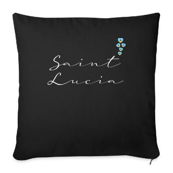 Saint Lucia - Sofa pillowcase 17,3'' x 17,3'' (45 x 45 cm) - black - Front