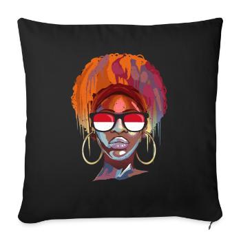 Monaco - Housse de coussin décorative 45 x 45 cm - noir - Devant