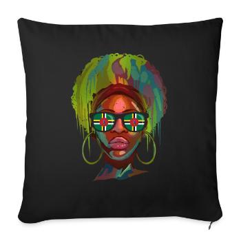 Dominica - Sofa pillowcase 17,3'' x 17,3'' (45 x 45 cm) - black - Front