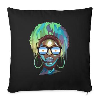 Argentine - Housse de coussin décorative 45 x 45 cm - noir - Devant