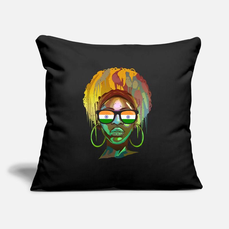 Inde Housse de coussin décorative 45 x 45 cm