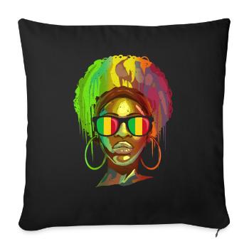 Mali - Sofa pillowcase 17,3'' x 17,3'' (45 x 45 cm) - black - Front