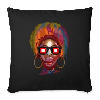 Baster - Housse de coussin décorative 45 x 45 cm - noir - Devant