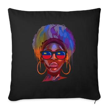 Liechtenstein - Sofa pillowcase 17,3'' x 17,3'' (45 x 45 cm) - black - Front
