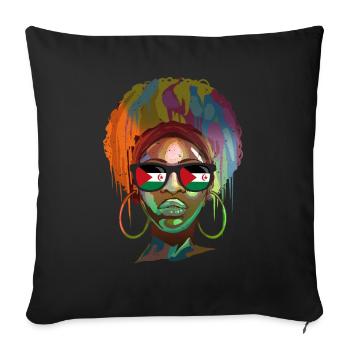 Sahara occidental - Housse de coussin décorative 45 x 45 cm - noir - Devant