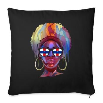 Netherlands Antilles - Sofa pillowcase 17,3'' x 17,3'' (45 x 45 cm) - black - Front