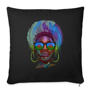 Roma - Sofa pillowcase 17,3'' x 17,3'' (45 x 45 cm) - black - Front