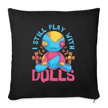 Wicca Witchcraft Voodoo Spell Funny Voodoo Doll - Sofa pillowcase 17,3'' x 17,3'' (45 x 45 cm) - black - Front