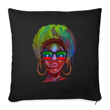 Ogaden - Housse de coussin décorative 45 x 45 cm - noir - Devant