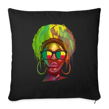 Bermudes - Housse de coussin décorative 45 x 45 cm - noir - Devant