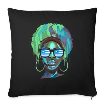 Sud Cameroun - Housse de coussin décorative 45 x 45 cm - noir - Devant