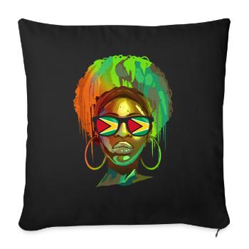 Guyana - Sofa pillowcase 17,3'' x 17,3'' (45 x 45 cm) - black - Front