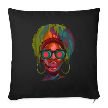 Bangladesh - Sofa pillowcase 17,3'' x 17,3'' (45 x 45 cm) - black - Front