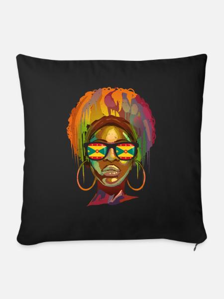 Grenada - Sofakissenbezug 45 x 45 cm - Schwarz