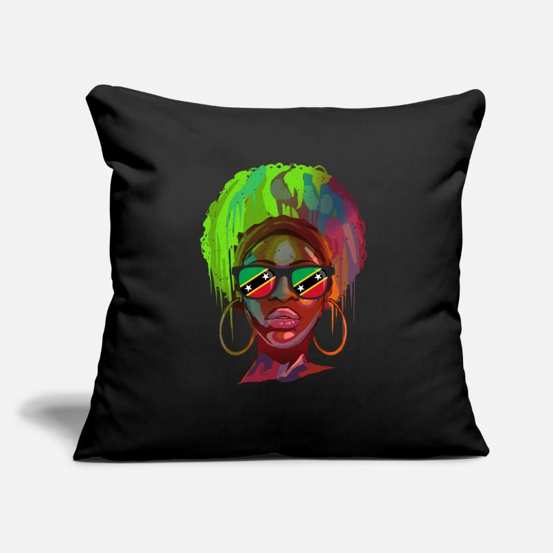 Saint Kitts et Nevis Housse de coussin décorative 45 x 45 cm