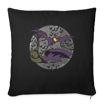 Full Moon Bat Swarm Gift Bat - Housse de coussin décorative 45 x 45 cm - noir - Devant