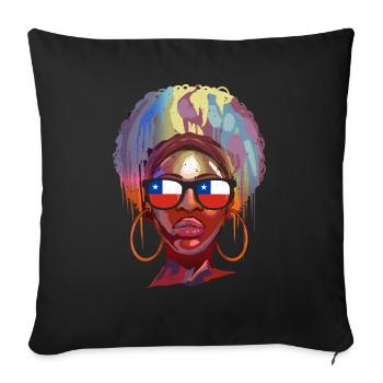 Chile - Sofa pillowcase 17,3'' x 17,3'' (45 x 45 cm) - black - Front