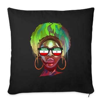 Somaliland - Housse de coussin décorative 45 x 45 cm - noir - Devant