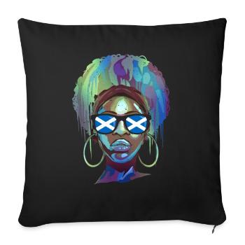 Ecosse - Housse de coussin décorative 45 x 45 cm - noir - Devant