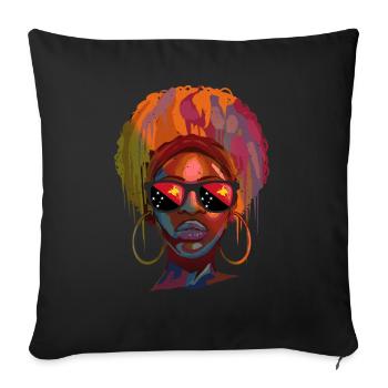 Papua New Guinea - Sofa pillowcase 17,3'' x 17,3'' (45 x 45 cm) - black - Front