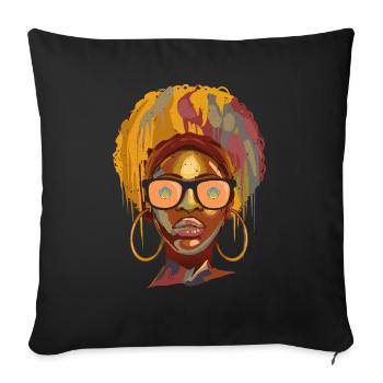 Bali - Sofa pillowcase 17,3'' x 17,3'' (45 x 45 cm) - black - Front