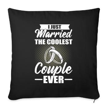 Je viens d’avoir le couple le plus cool de tous les temps - Housse de coussin décorative 45 x 45 cm - noir - Devant