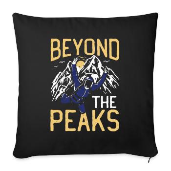 Beyond The Peaks Fallschirmspringen - Sofakissenbezug 45 x 45 cm - Schwarz - Vorne