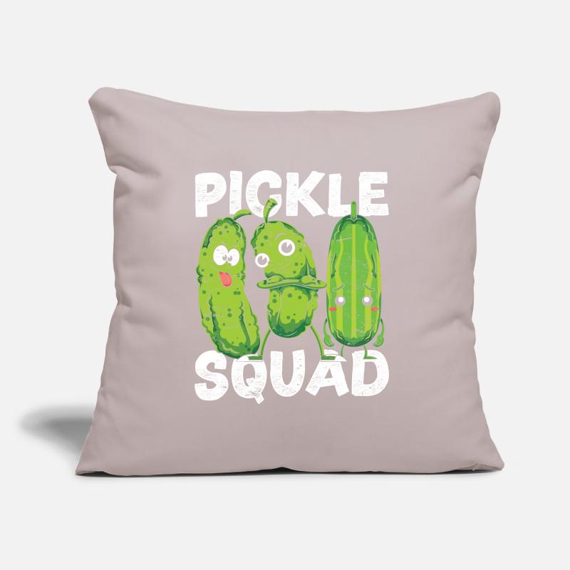 Concombre Escouade Cornichon Cadeau Concombre Drôle Housse de coussin décorative 45 x 45 cm