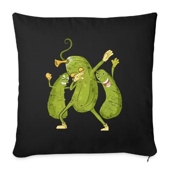 Cornichon aux légumes Gherk Cadeau Dabbing Concombre - Housse de coussin décorative 45 x 45 cm - noir - Devant
