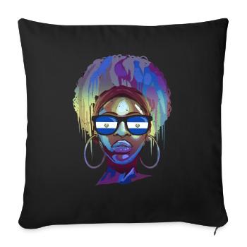 El Salvador - Sofa pillowcase 17,3'' x 17,3'' (45 x 45 cm) - black - Front