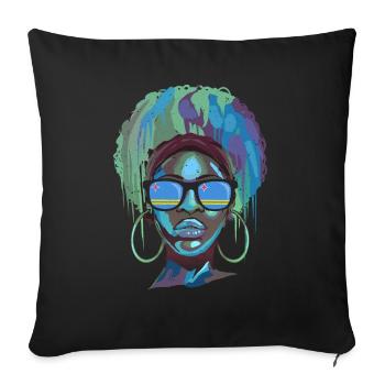 Aruba - Sofa pillowcase 17,3'' x 17,3'' (45 x 45 cm) - black - Front