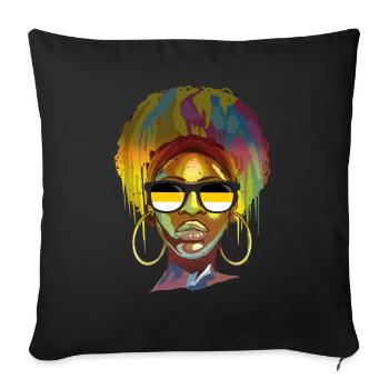 Empire russe - Housse de coussin décorative 45 x 45 cm - noir - Devant