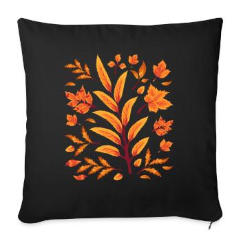 Deciduous Leaves Nature Tree Foliage Gift Autumn - Sofa pillowcase 17,3'' x 17,3'' (45 x 45 cm) - black - Front