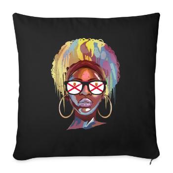 Jersey - Sofa pillowcase 17,3'' x 17,3'' (45 x 45 cm) - black - Front