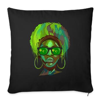 Îles Cocos - Housse de coussin décorative 45 x 45 cm - noir - Devant