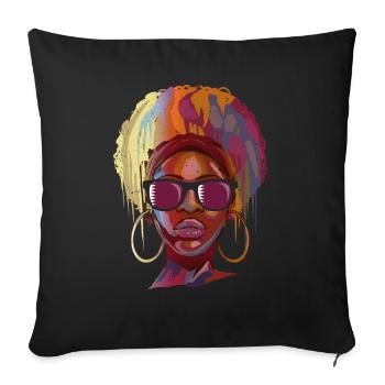 Qatar - Sofa pillowcase 17,3'' x 17,3'' (45 x 45 cm) - black - Front