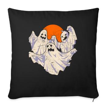 Ghost Halloween Costume Gift Ghost - Sofa pillowcase 17,3'' x 17,3'' (45 x 45 cm) - black - Front