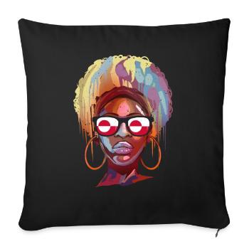Groenland - Housse de coussin décorative 45 x 45 cm - noir - Devant