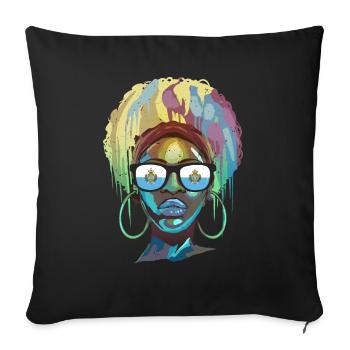 San Marino - Sofa pillowcase 17,3'' x 17,3'' (45 x 45 cm) - black - Front