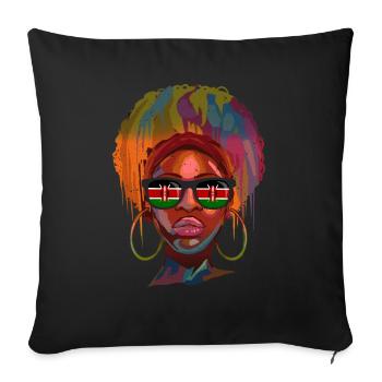 Kenya - Sofa pillowcase 17,3'' x 17,3'' (45 x 45 cm) - black - Front